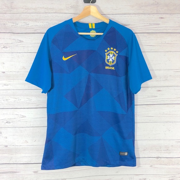 Nike Other - Nike Dri-Fit Brazil CBF Soccer Men’s Jersey Sz L
